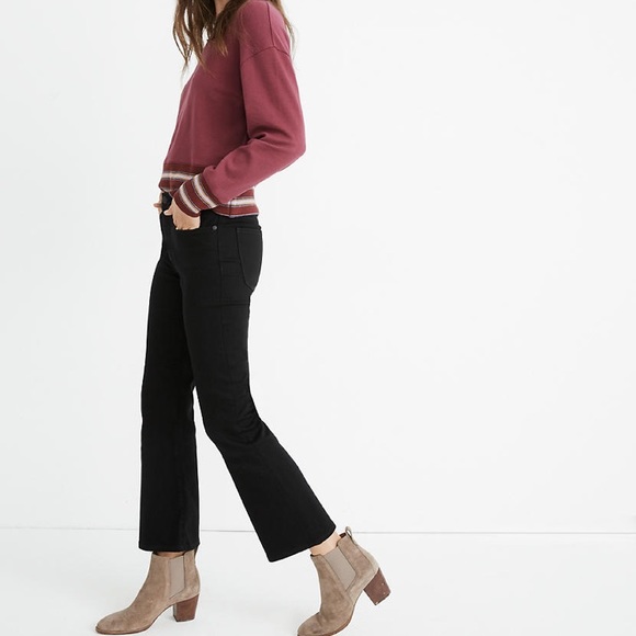 Madewell Denim - Madewell Cali Demi-Boot Jeans in Black Frost 31P